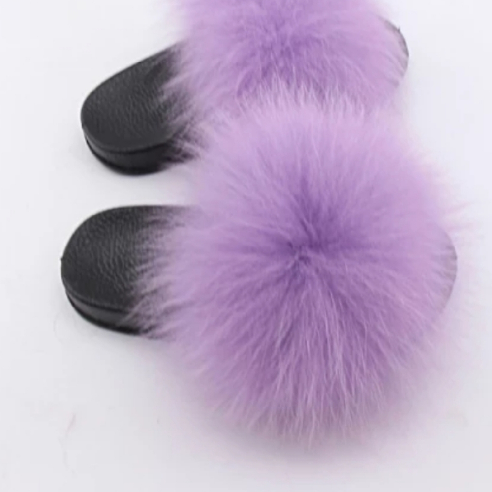 Mini Fur Slides Lavender
